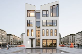build 3d residential apartment from dwg plan, house elevation realism cgi render