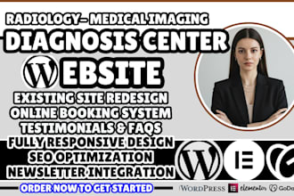 diagnosis center website, radiology website, medical imaging website