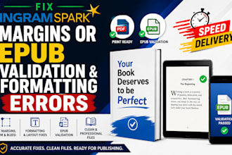 fix ingramspark margins or epub validation and formatting errors