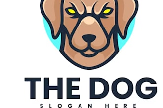 create professional dog logo design