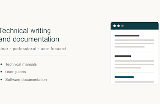 write professional technical documentation for your software