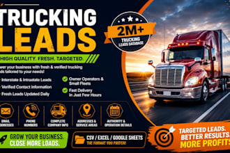 provide fresh trucking leads from fmcsa database