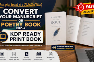 convert your manuscript or poetry book into a KDP ready print book