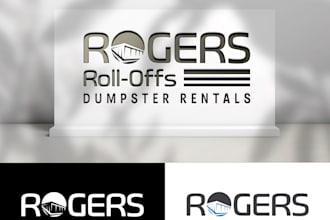 design a professional dumpster rental, waste management and junk removal logo