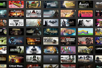 design steam capsule art, game logo, game banner, and steam capsule cover art