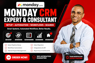 set up monday CRM monday com automation monday boards consultant monday expert