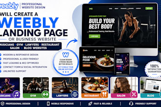 create a weebly landing page musicians gym lawyers restaurant salon blog website