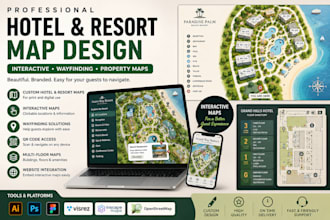 design hotel resort maps interactive maps visrez wayfinding