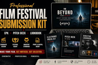 design film festival epk, screenplay pitch deck, and director lookbook