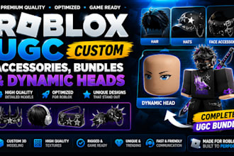 create custom roblox ugc accessories, bundles and dynamic heads