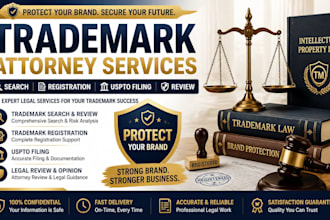 be your trademark attorney for trademark search registration uspto filing,review