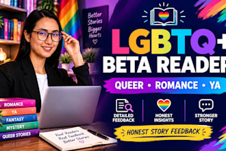 be your lgbtq queer book story gay erotica dark romance cozy mystery beta reader