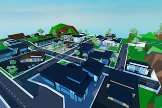 design roblox game maps 3d terrain, custom buildings and roblox environments