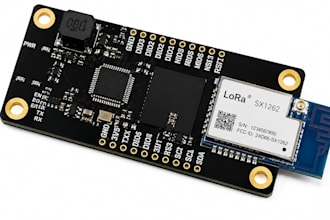 design lora pcb, rf antenna, pic, mqtt and AWS iot