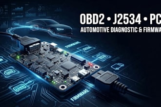 design automotive obd2 j2534 pcb diagnostic systems and embedded firmware