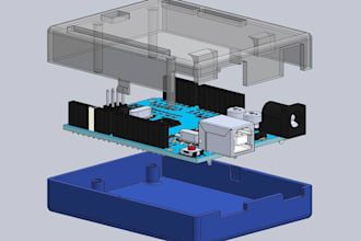 pcb enclosure, pcb housing, electronic enclosure, 3d cad, 3d printable enclosure