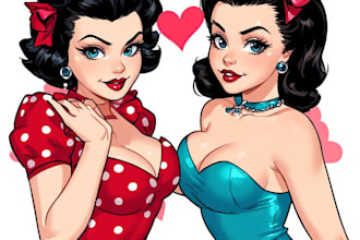 pin up girl and pin up girl