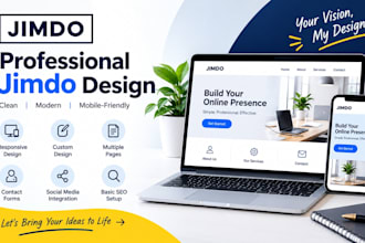 design a professional jimdo website for your business