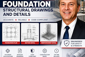 design foundation structural drawings and construction detail