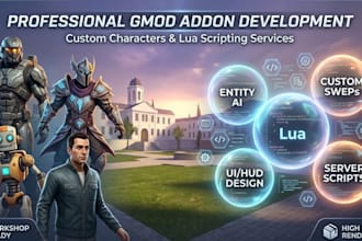 develop custom garrys mod addons, scripts and systems