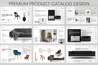 design a professional product catalog and catalogue