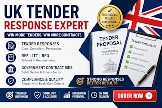 write UK tender bid proposal, rfp, itt, rfq and government contract response