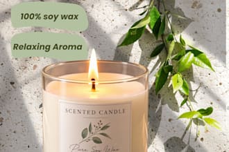 design proffesional amazon scented candle listing images