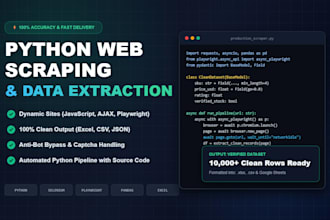 do python data scraping, data extraction, and data cleaning