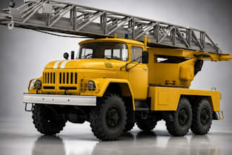 model 3d truck for simulation, industrial, cad and game in fusion 360, 3d mech