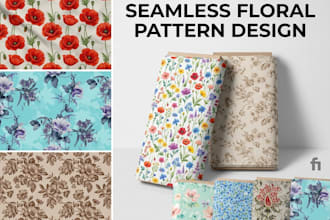 do the textile prints, seamless, floral pattern design