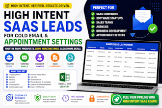 generate high intent saas leads for cold email and appointment setting