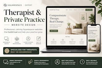 build a professional squarespace website for therapists and private practice