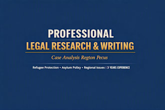 do legal research, case law analysis and legal writing