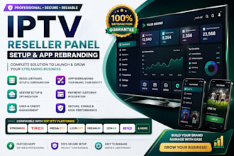setup reseller panel, strong8k, megaott, lionott panel, dream4k,trex, b1g,server