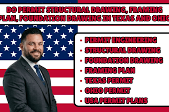 do permit structural drawing, framing plan, foundation drawing in texas and ohio