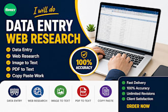 do data entry web research image to text and pdf to text