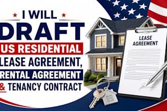 draft US residential lease agreement, rental agreement and tenancy contract