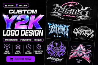 design a custom y2k logo for your brand