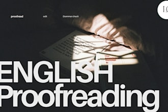 proofread, edit, and grammar check your english