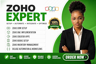 zoho crm setup zoho campaign desk zoho books zoho crm automation zoho one flow