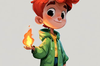 draw 2d game character illustration