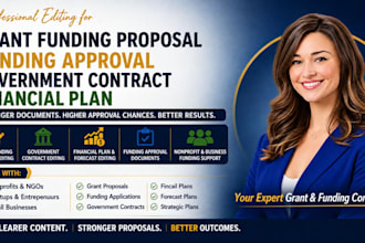 grant writing, proposal, business plan, application research nonprofit funding