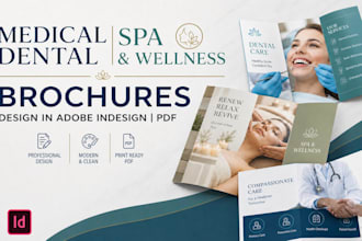 design medical dental spa and wellness brochures in adobe indesign pdf