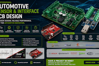 design automotive sensor interface pcb, adc, can, lin and data acquisition board