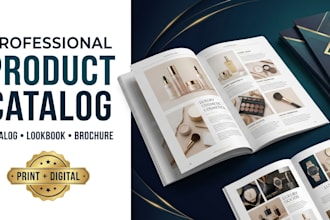 design a product catalog, lookbook and product brochure