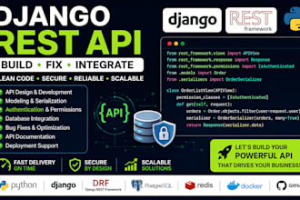 build, fix, or integrate your django rest API