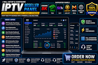 configure reseller panel, strong 8k, trex, sltv, lion ott, mega, reseller web