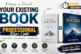 redesign and recreate your existing book for a professional new look