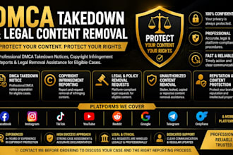 file dmca takedown notice to facebook tiktok instagram youtube