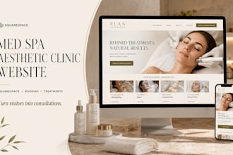 design squarespace med spa aesthetic clinic skincare beauty website